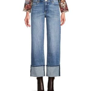 Kut from the Kloth Sienna High Rise Straight Cuffed Jeans